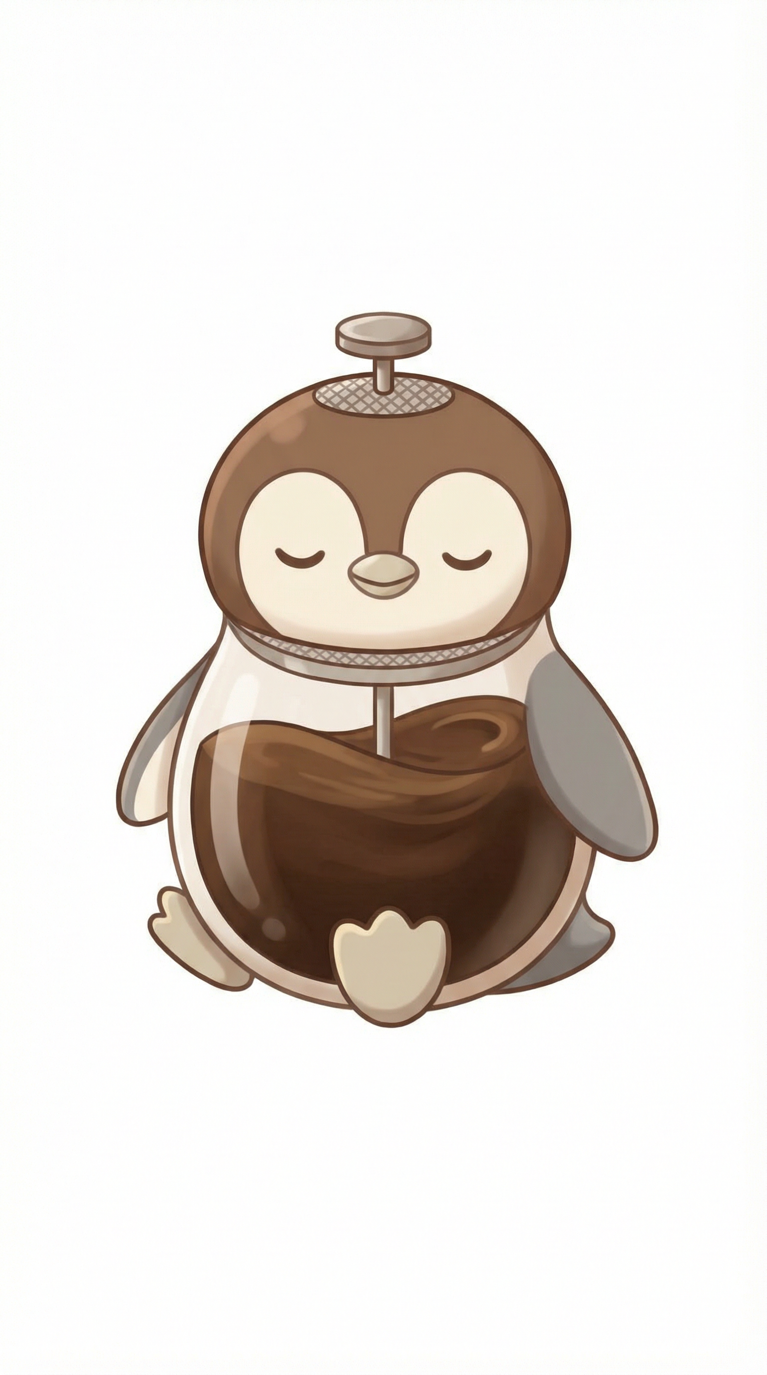 Coffee Penguin's Logo オーバーサイズTシャツ