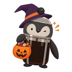 LINEスタンプ「コーヒーペンギンのモカ ハロウィン」販売開始
