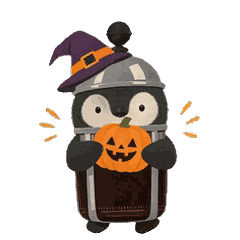 動くLINEスタンプ「コーヒーペンギンのモカ 動くハロウィン」販売開始